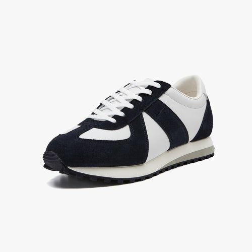 Navy German Lace-Up Sneakers