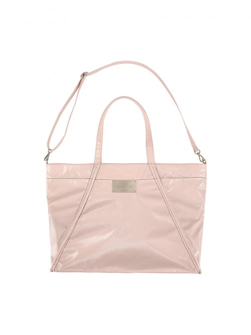 BIG COATING TOTE BAG IN PINK