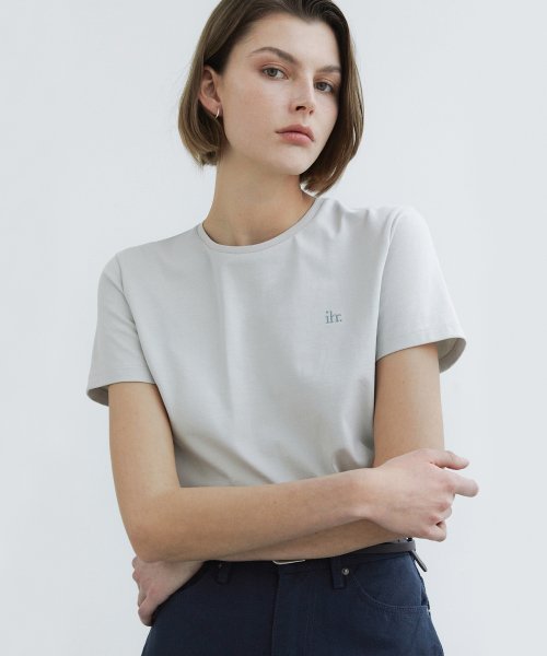 실켓 로고 티셔츠 / 민트 그레이