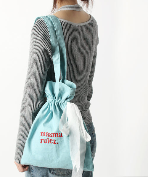 Ribbon eco bag_mint