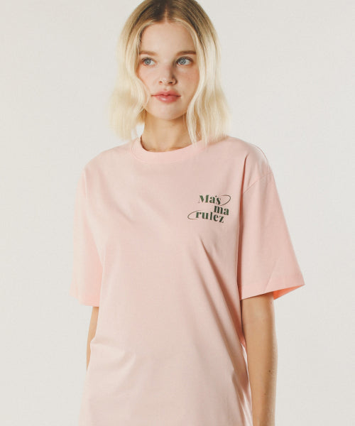 mars planet cool cotton T-shirt _Baby Pink