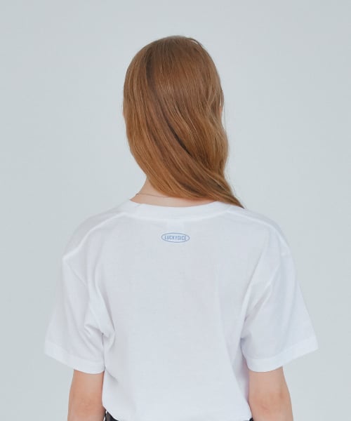 오드가든 레터링 티셔츠_화이트(블루)