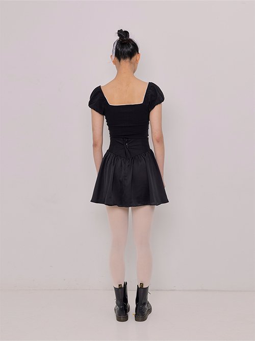 Lace Square T-Shirt (Black)