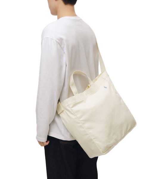 캔버스 쇼퍼 토트 - 베이지