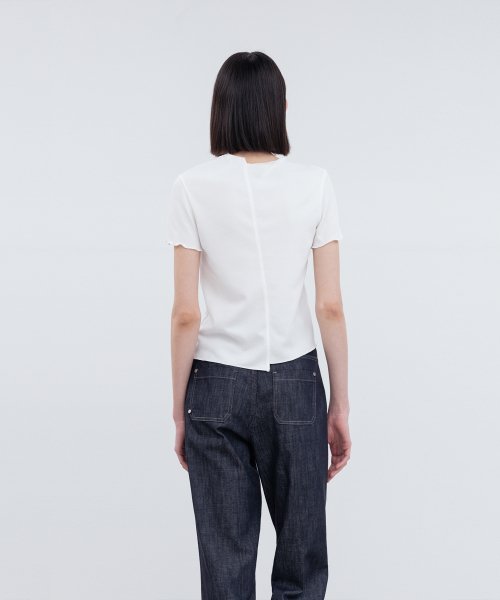 LETTUCE HEM ASYMMETRIC TOP