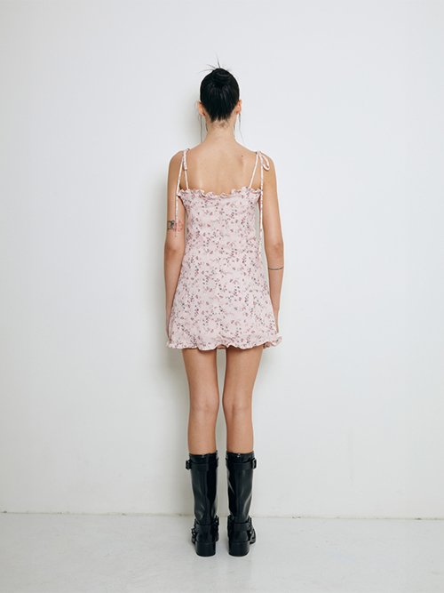 프릴 미니 드레스 (핑크)