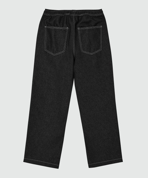 Comfortable Banding Denim Pants DCPT025CPBlack