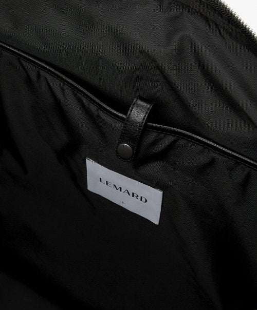 크랙 레더 볼링백 - 블랙