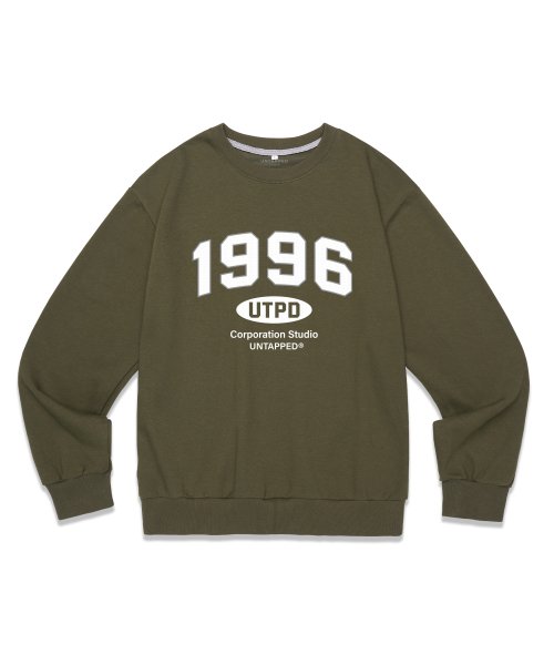 1996 아치 펀칭 소프트 테리 맨투맨 티셔츠 백멜란지