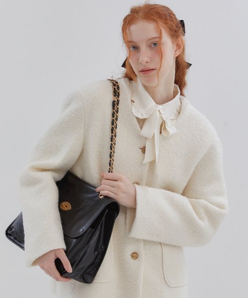 ANC FLAP BIG SHOULDER BAG_BLACK