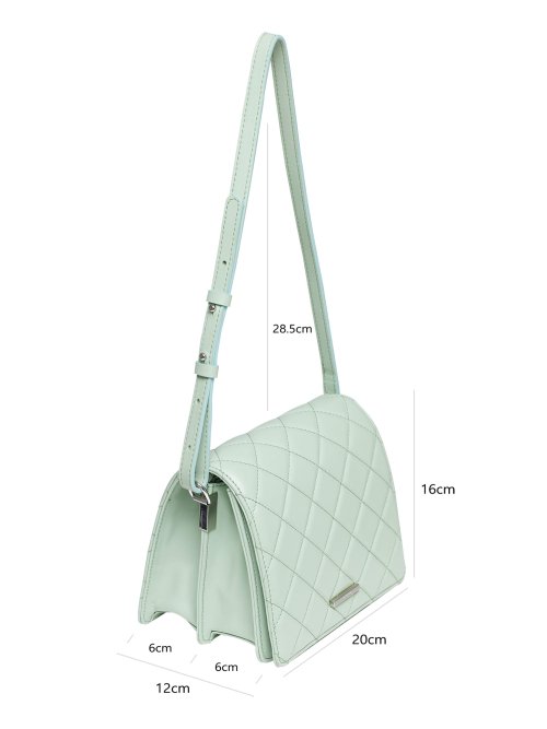 퀼팅 숄더백 그린