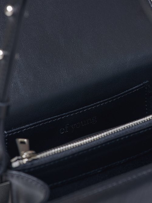 퀼팅 숄더백 블랙