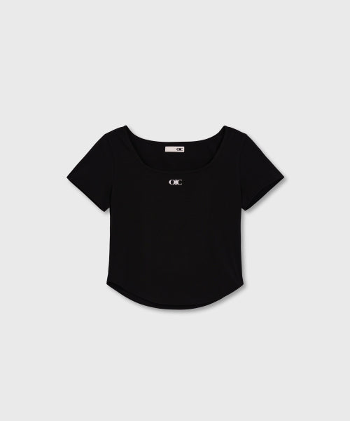 New Normal Square Neck T-Shirt Black