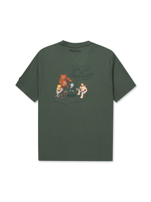 메인크루 아웃도어 캠핑 그래픽 티셔츠 (D/KHAKI)