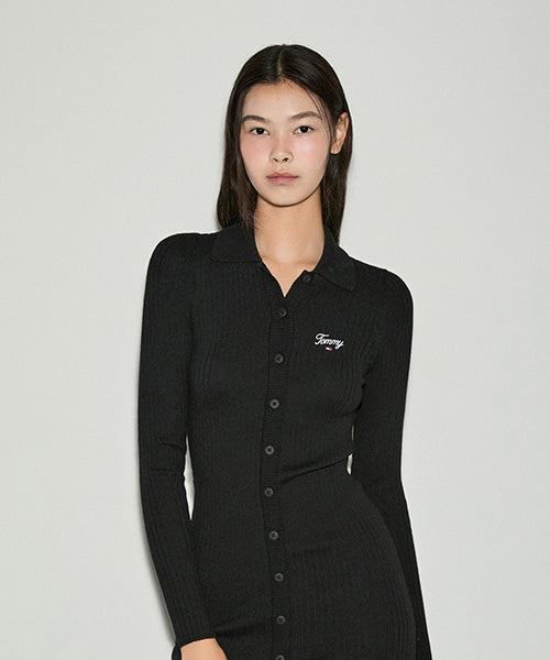 스크립트 폴로 스웨터 드레스 (T32E6WOP05TWT1BDS)