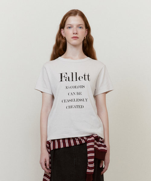 타이포 그래피 반팔티 차콜