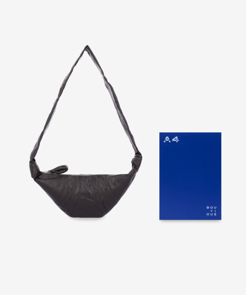 스몰 코티드 코튼 크루아상 숄더백 - 다크 토바코 / BG0003LF1329BR501