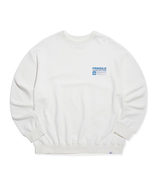 FRAGILE LOGO 스웨트셔츠 white