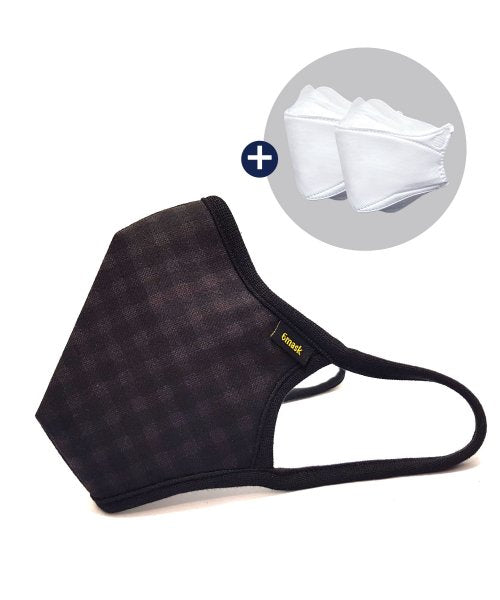 빨아쓰는 KF94 필터교체형 마스크 식스플러스 모노그레이