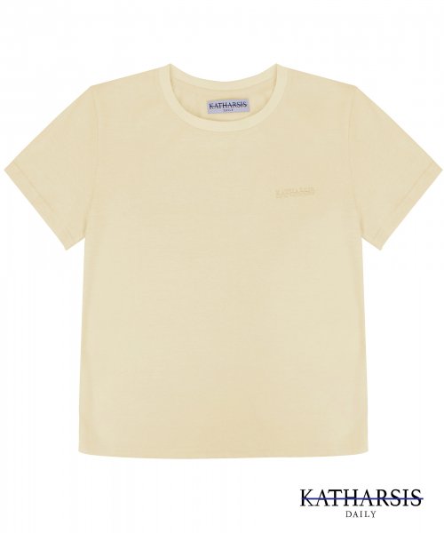 베이직 반팔티 (베이지)_FREE