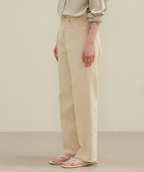 essential dyeing denim pants-yellow