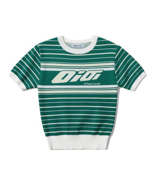ITALIC OIOI STRIPE KNIT SWEATER [GREEN]