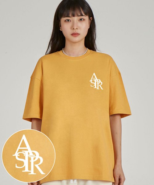 심볼로고 라운드 넥  15수 면 반팔 티셔츠_체다