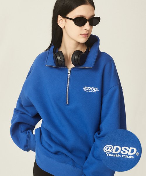 ODSD Logo Sweat Half Zip-Up - BLUE