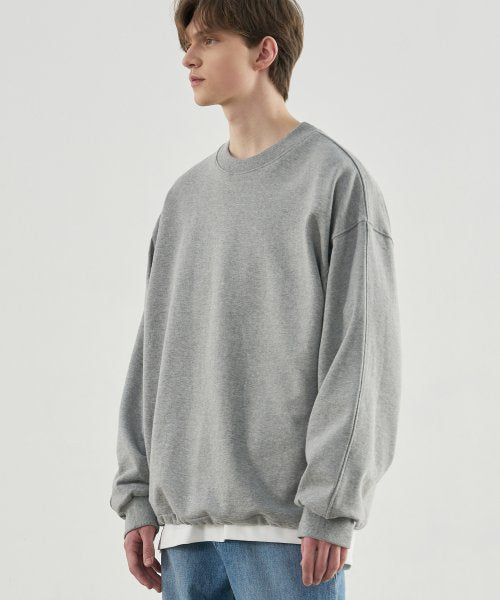 Layered String Sweatshirt [M.GREY]