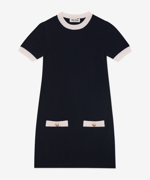 캐쉬미어 미니 드레스 - 네이비 / MMA761F0008