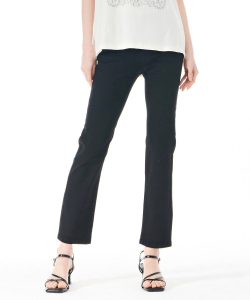 여성 블랙 슬림 스트레이트 에어진-CBZG2352C03