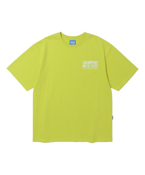 로고 프린트 반팔티셔츠[Lime](UZ4ST01_A3)