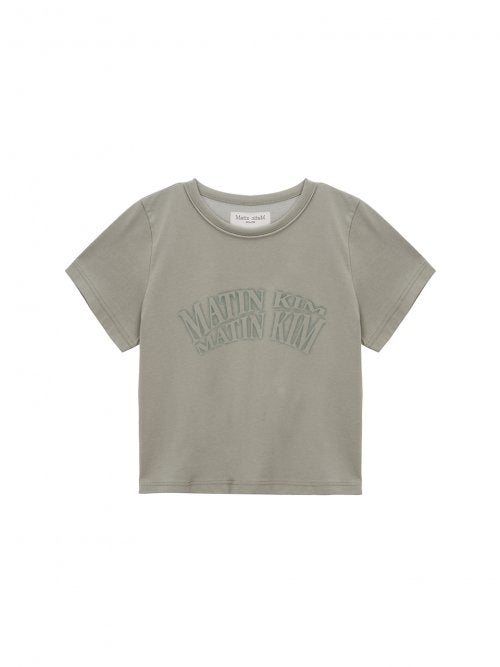 MATIN CRESCENDO LOGO CROP TOP IN KHAKI
