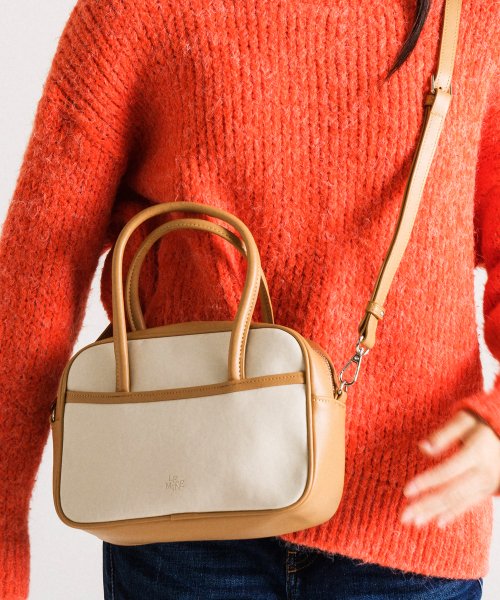 미니토트2웨이백(아이보리/탄)