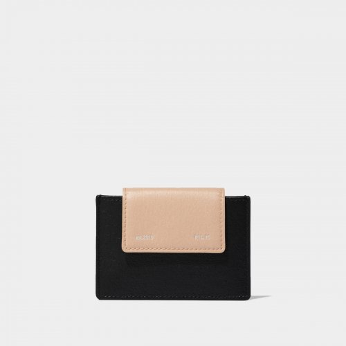 Sami Flip Card Wallet - Black Pink