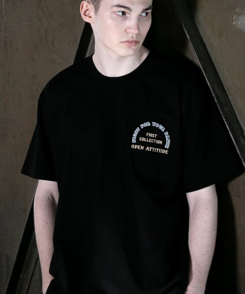 FIRST COLLECTION SHORT SLEEVES-BLACK(퍼스트 컬렉션 반팔-블랙)