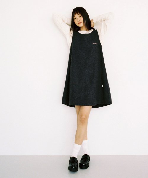 Baby Wool Mini Dress _ Grey