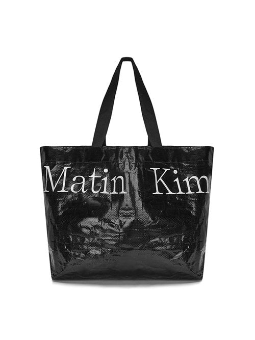 MATIN TARPAULIN SHOPPER BAG IN BLACK