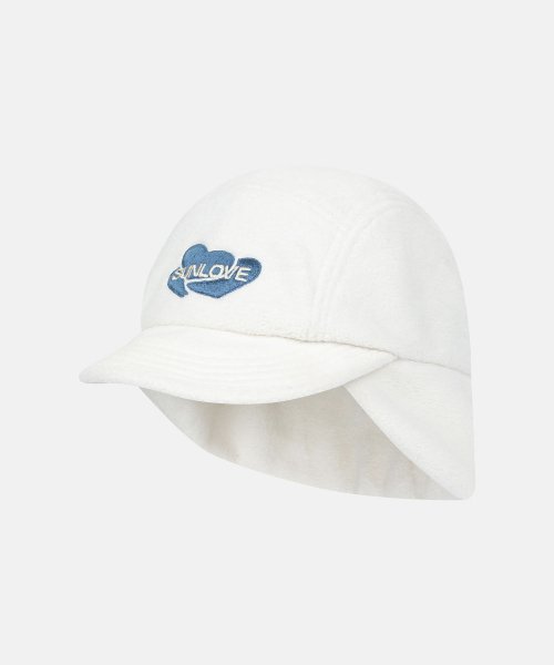 Polartec® Heart Earflap Cap Ivory