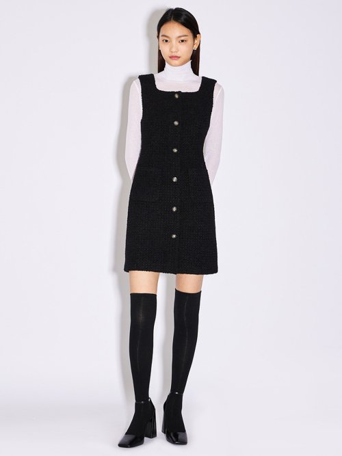 트위드 버튼 미니 원피스_AWWOPN41020
