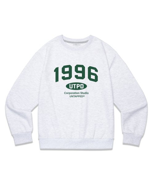 1996 아치 펀칭 소프트 테리 맨투맨 티셔츠 백멜란지