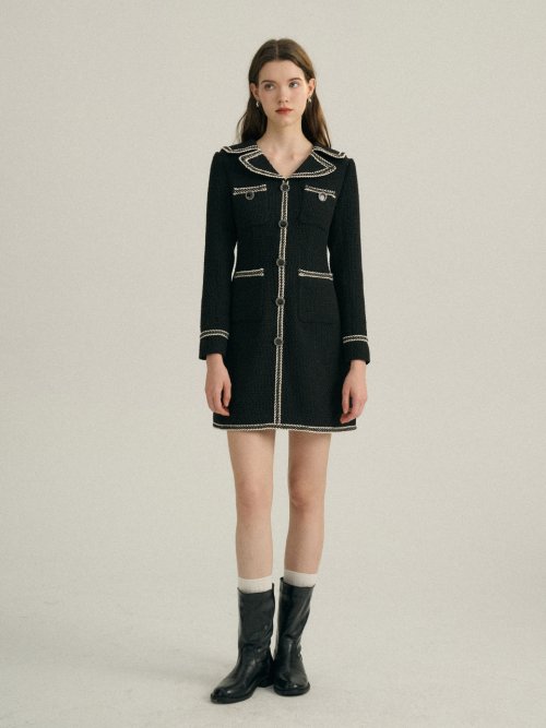 아델라 트위드 미니원피스