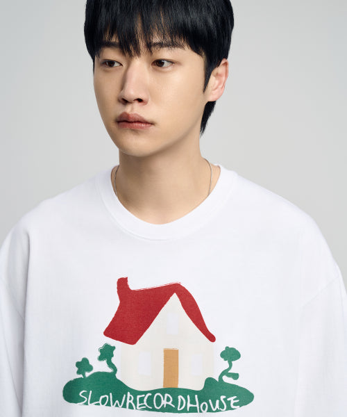 하우스 반팔 티셔츠_화이트