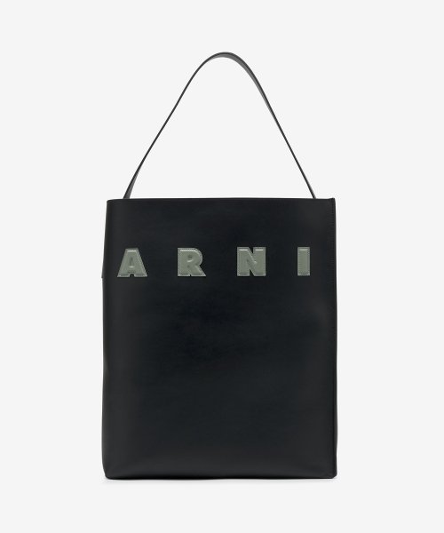 뮤제오 호보 라지 숄더백 - 블랙 스테페 / SHMP0112U0P6483ZO723