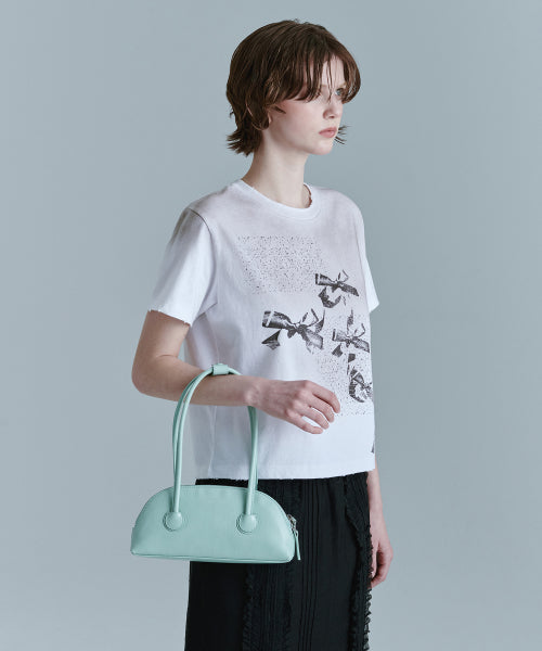 BESSETTE SHOULDER_mint glossy plain