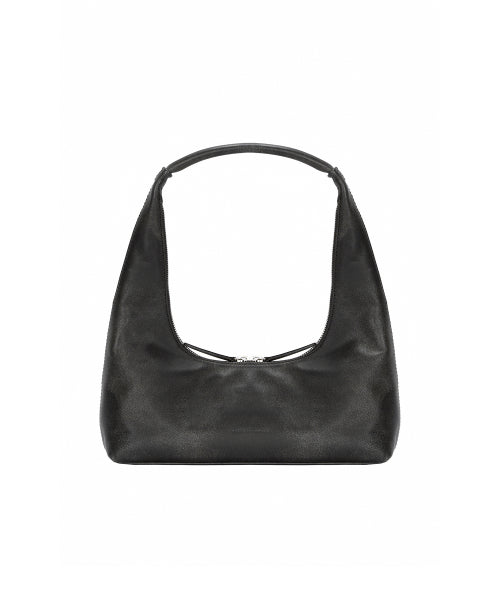 HOBO SHOULDER_washed black two-tone brushed