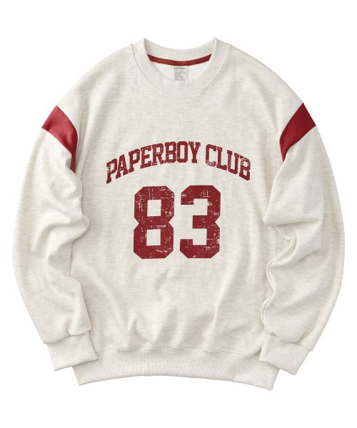 배색83 스웨트셔츠-오트밀