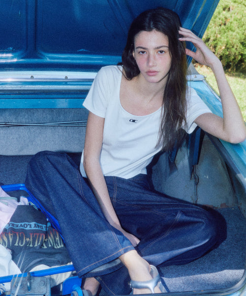 New Normal Square Neck T-Shirt White