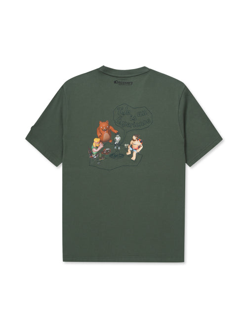 메인크루 아웃도어 캠핑 그래픽 티셔츠 (D/KHAKI)