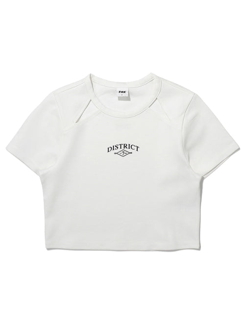 우먼 베이직 반소매 티셔츠 (화이트)